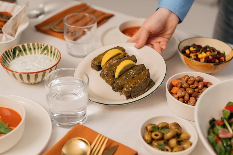 Cena familiar en una taberna mediterránea