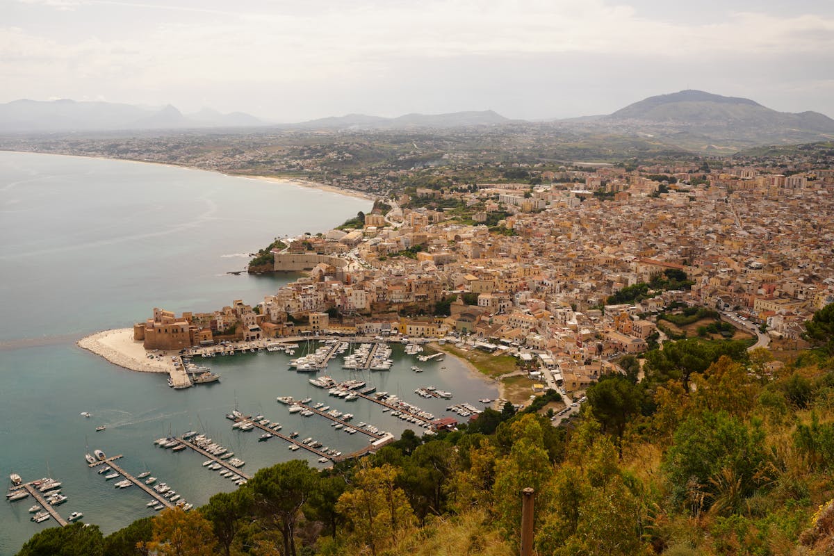 Playa de Mondello en Palermo, Sicilia