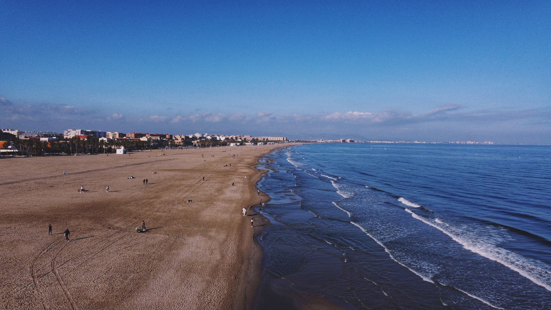 Playa de la Malvarrosa en Valencia